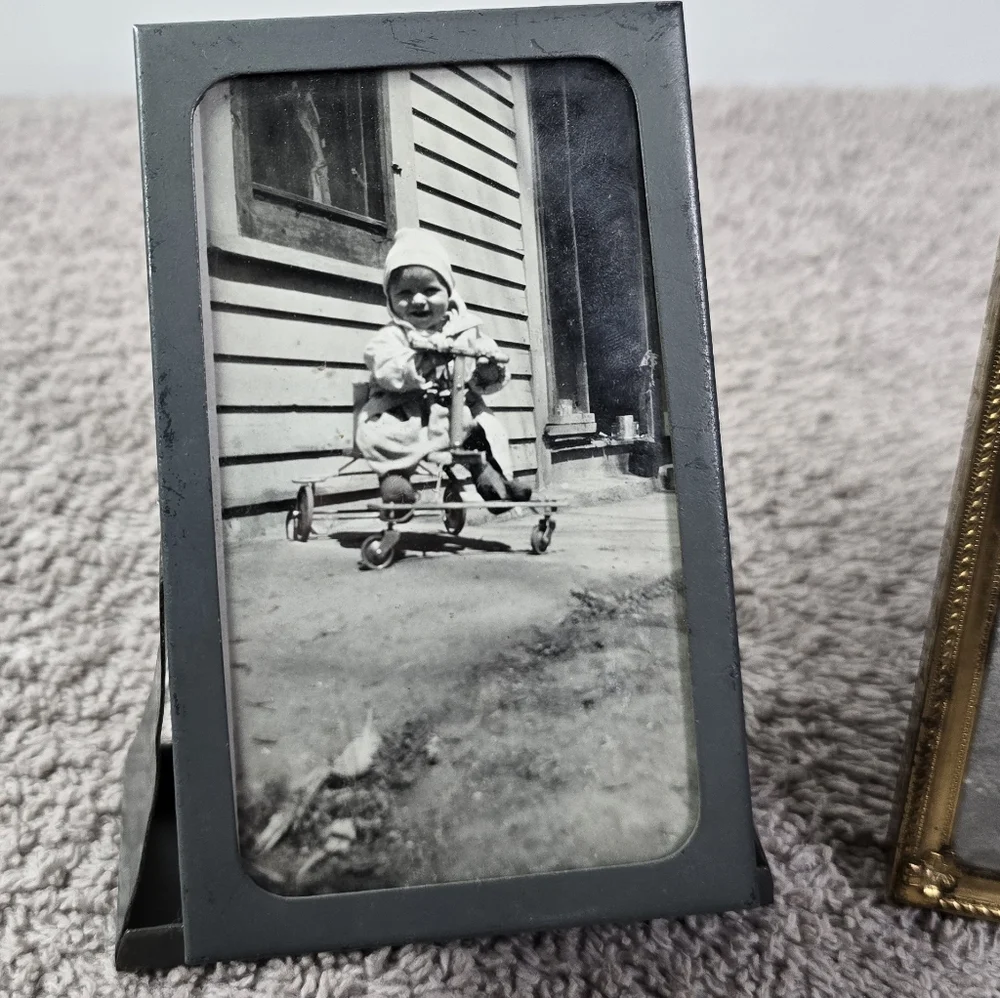 Classic Gray and Gold Framed Children